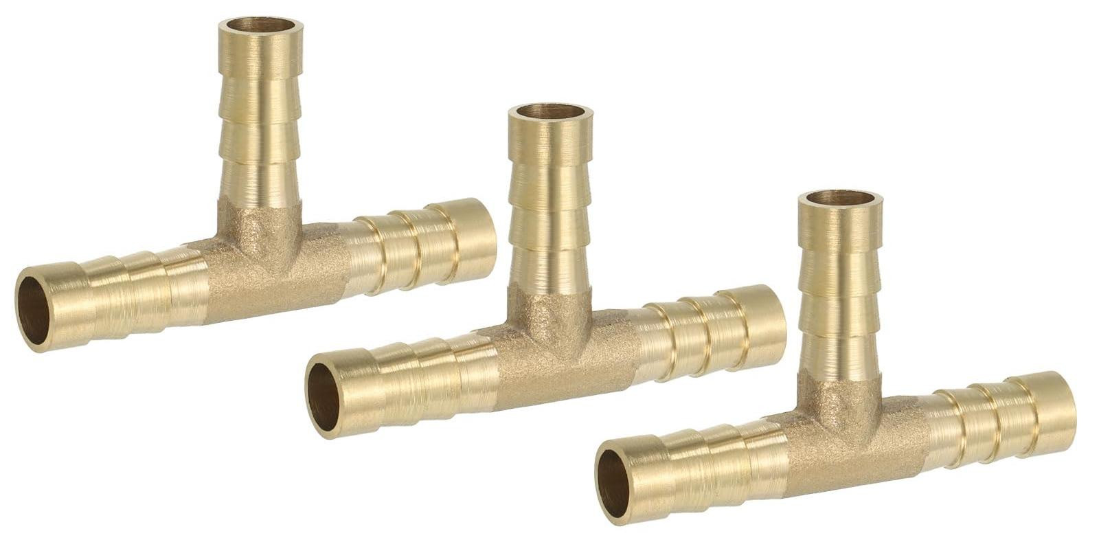 Solidchoice Messing T-stuk wateraansluiting 5/16 inch, 3 stuks