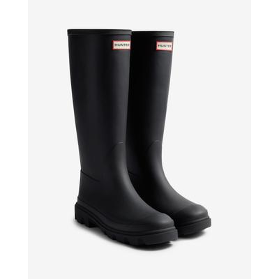 Gummistiefel HUNTER "UNISEX DOWNPOUR TALL BOOT", Herren, Gr. 45, schwarz, Synthetik, Schuhe Gummistiefel, wasserdicht