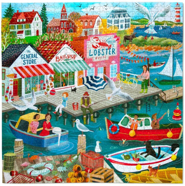 Puzzle 1000 pcs New England Wharf - Eeboo