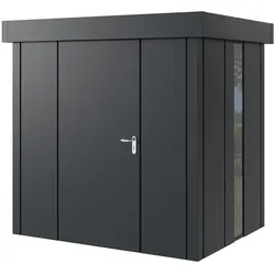 Hörmann Metall-Gerätehaus "Juno" mit Flachdach, JFD4 - Design, 214 x 166 cm (B x T),anthrazit,