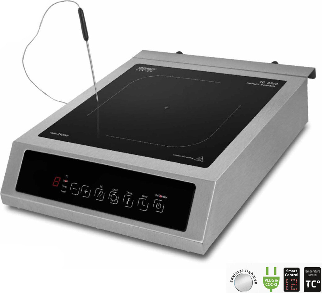 Caso TC 3500 Thermo Control Inductiekookplaat met thermometer en timer, 3500W