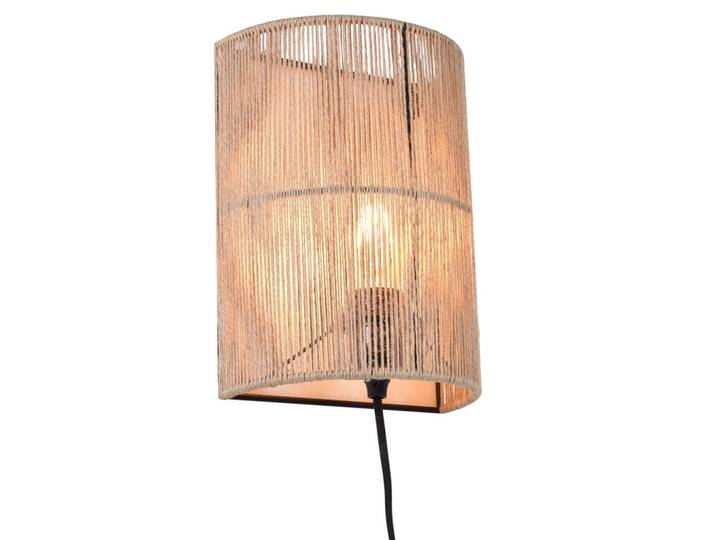 Urban Interiors Wandlampe Diro Schwarz, Metall, Rund, E27, 18x26x11 cm, Lampen & Leuchten, Innenbeleuchtung, Wandleuchten