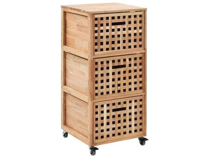 vidaXL Badschrank 41/41/91 Cm Massivholz Walnuss, Eichefarben, Holz, 41x91x41 cm, Kleinmöbel, Kommoden, Sideboards