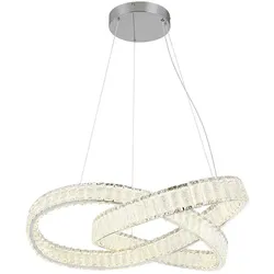 Pendellampe Hängelampe Esstischleuchte dimmbar Fernbedienung Kristalle LED 120cm