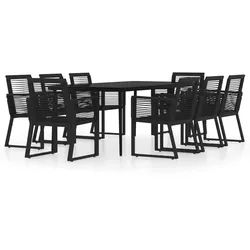 Helloshop26 - 9-teiliges schwarzes Garten-Essset 02_0014109