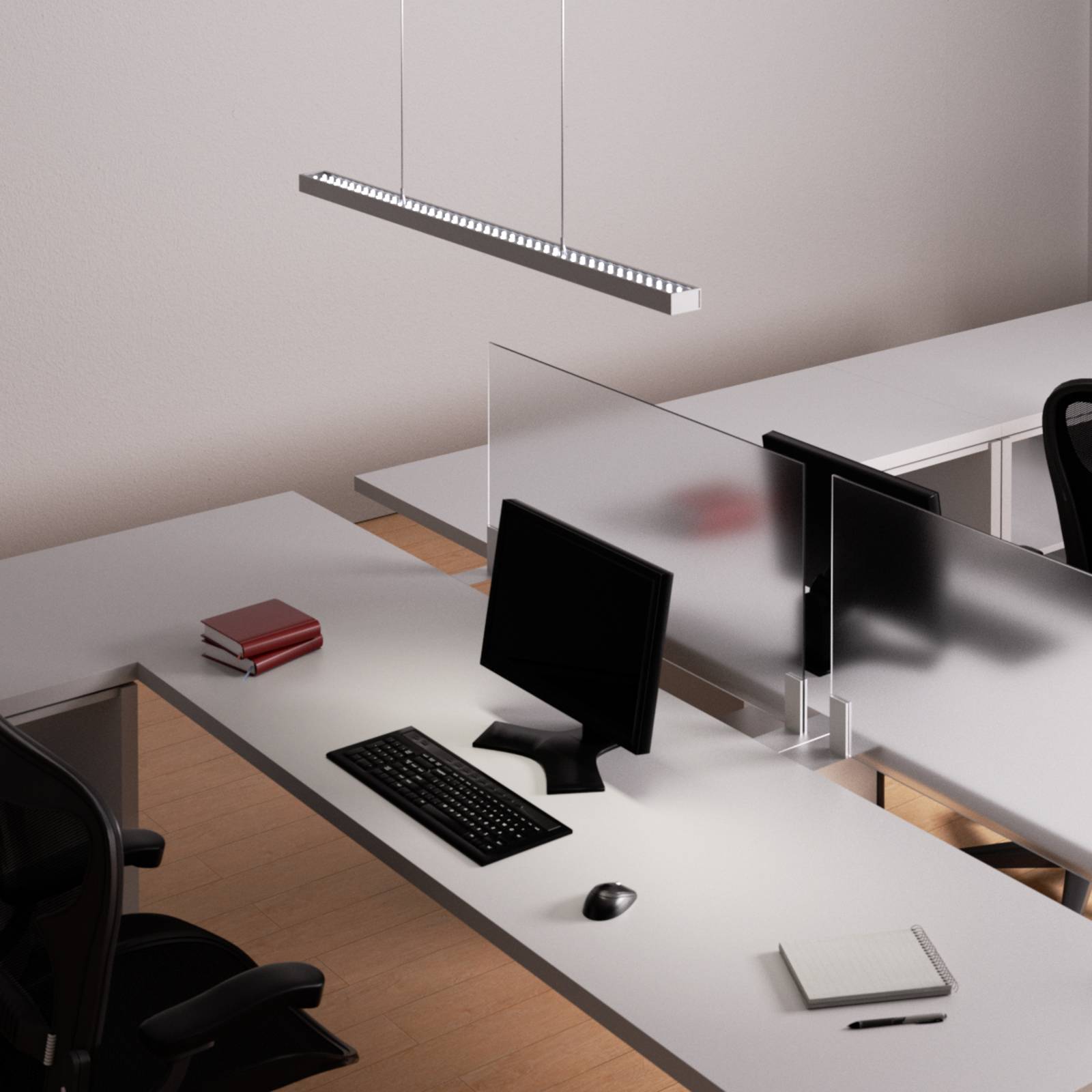 Pendant Light Jolinda Arcchio, Alu / grey / zinc, Workroom / Office, Aluminium, Modern, Ceiling Light
