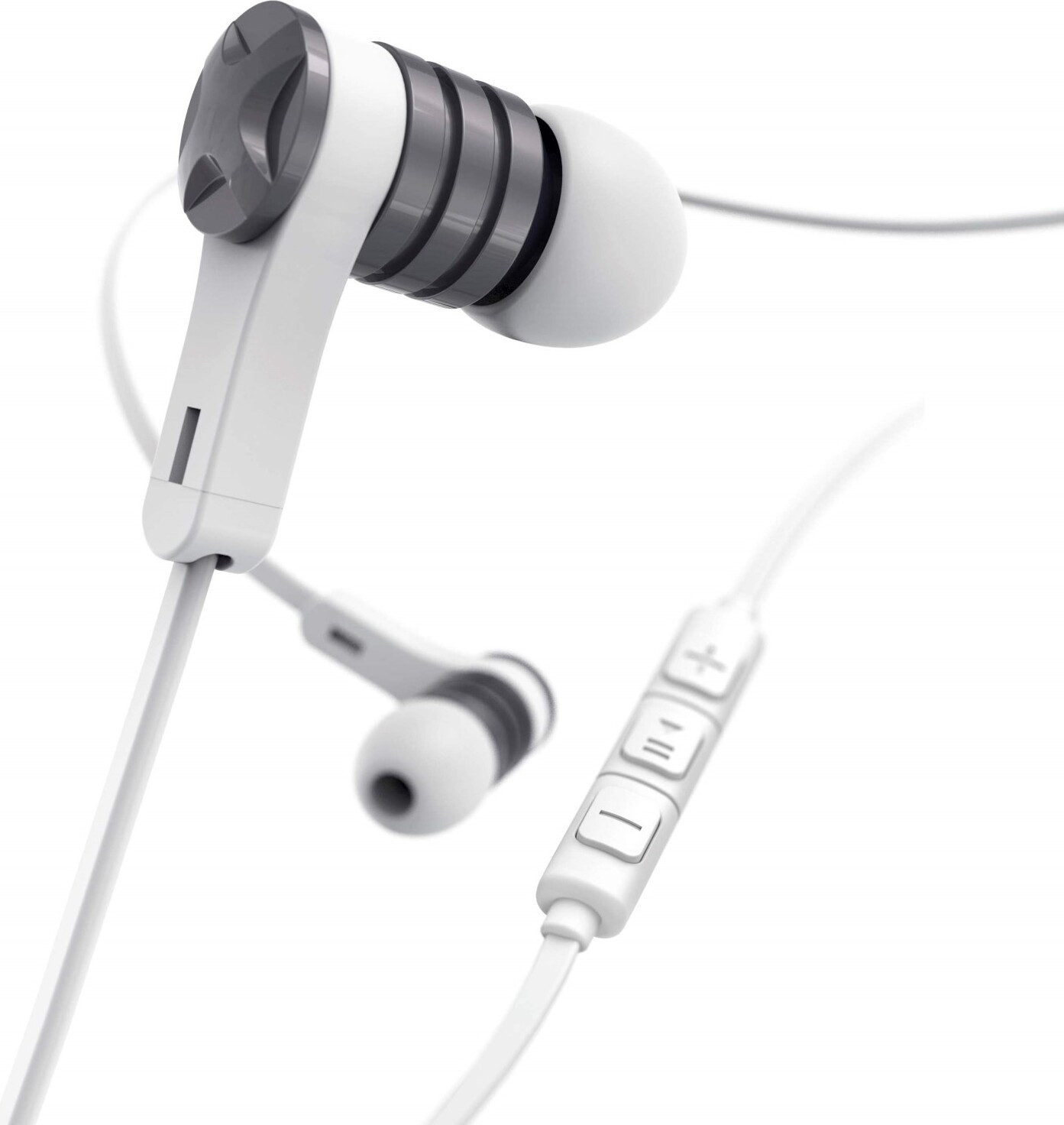 Hama In-ear headset met platte kabel, wit