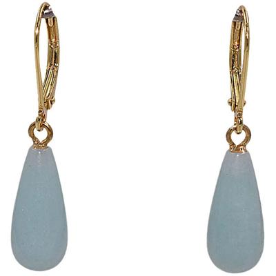 Paar Ohrhänger FIRETTI "Schmuck Geschenk Silber 925 Ohrschmuck Ohrringe Tropfen Edelsteine", bunt (gelbgoldfarben, hellblau, hellblau), Ohrringe, Damen, 10mm, Silber 925 (Sterlingsilber), Made in Germany - mit Amazonit