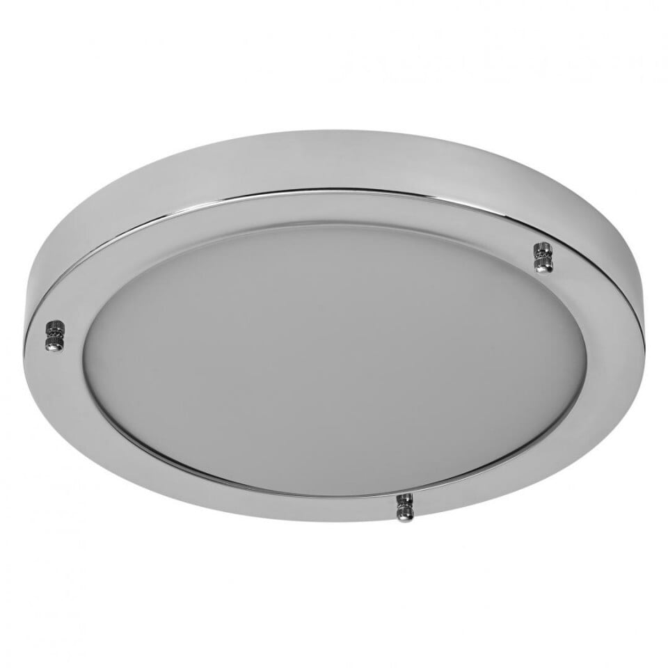Ledvance Badkamer Classic Ronde Plafondlamp, Chroom, E27, IP44