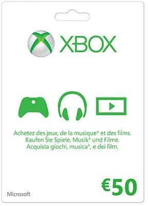 Xbox Live Geschenkkarte im Wert von 50 Eur (ESD)