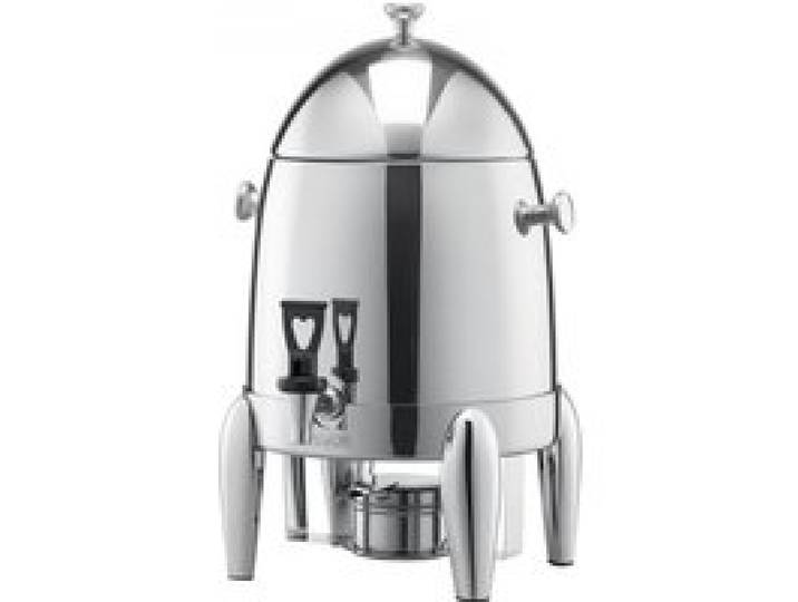 VEVOR Distributeur de Boissons 12 L, Fontaine à Eau Chaude et Froide en Acier Inoxydable, avec Brûleur à Alcool, Robinet et Tube à Glaçons, Distribution de Thé, Restaurants Hôtels Cafés Fêtes