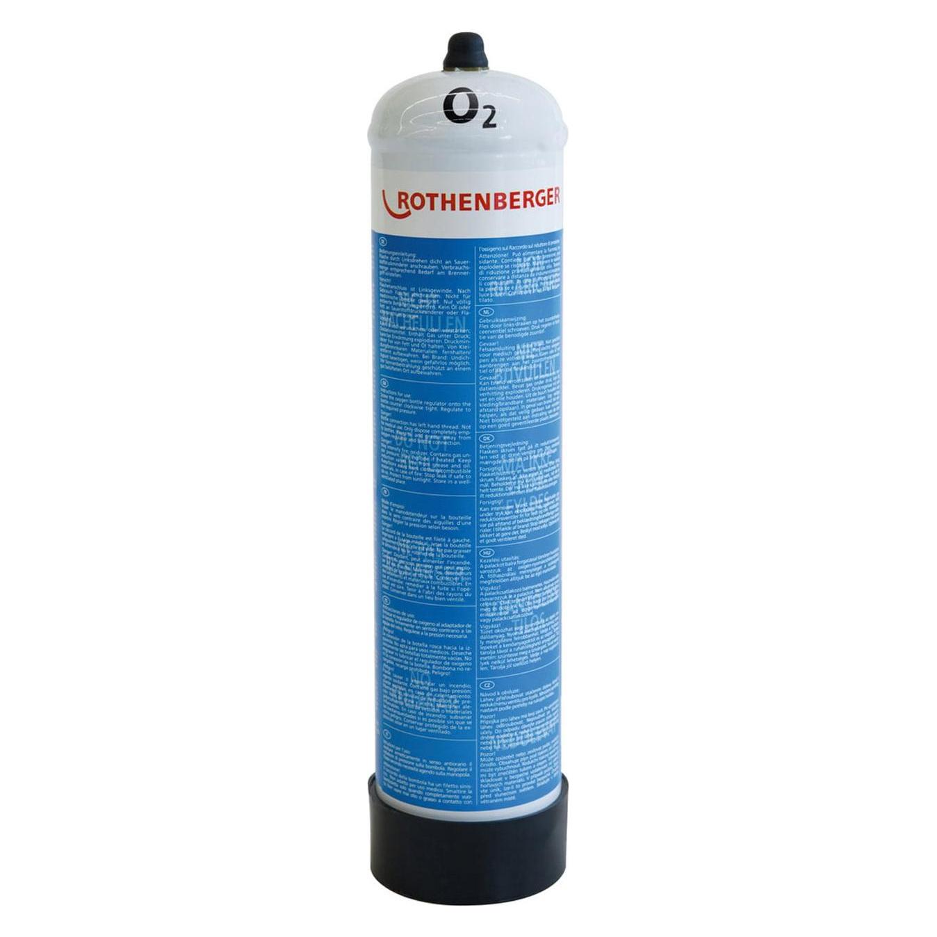 Rothenberger Oxygen flaske til ALLGAS Mobile Pro 110 bar, 1.20 Kg (RO-35750)