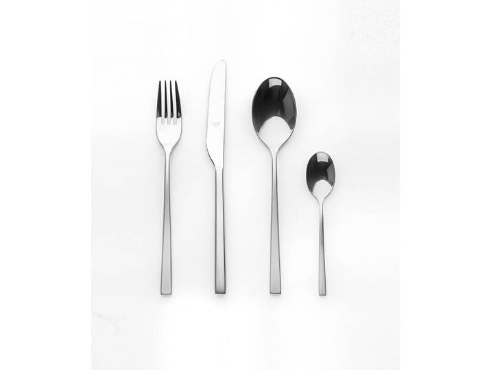Besteck-Set, Edelstahlfarben, Metall, 24-teilig, Besteck, Besteck-Sets
