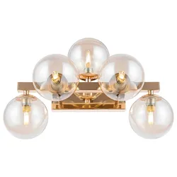Wandleuchte Dallas Goldfarben max. 28 Watt Wandlampe