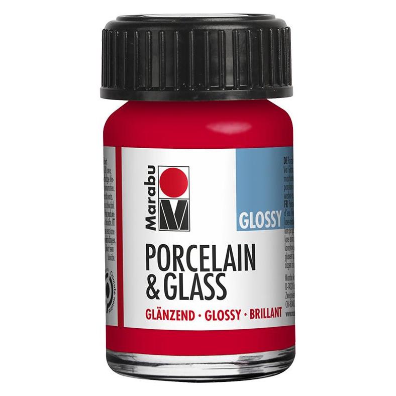 Marabu Glas- und Porzellanfarbe 125 Kirsche, 15 ml (15 ml) (11150039125)