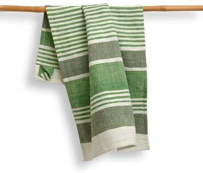 "FERN Handmade Kitchen Towel by Sustainable Threads   100% Cotton   Fairtrade   27""x19"" (Set of 2)"