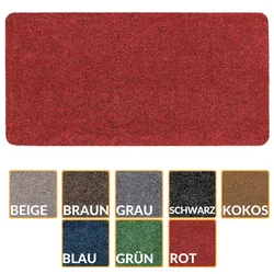 Fußabtreter Schmutzfangmatte Fußmatte Sauberlaufmatte Fußabstreifer Eingang POET Mehrfarbig - Rot, 40 x 80 cm