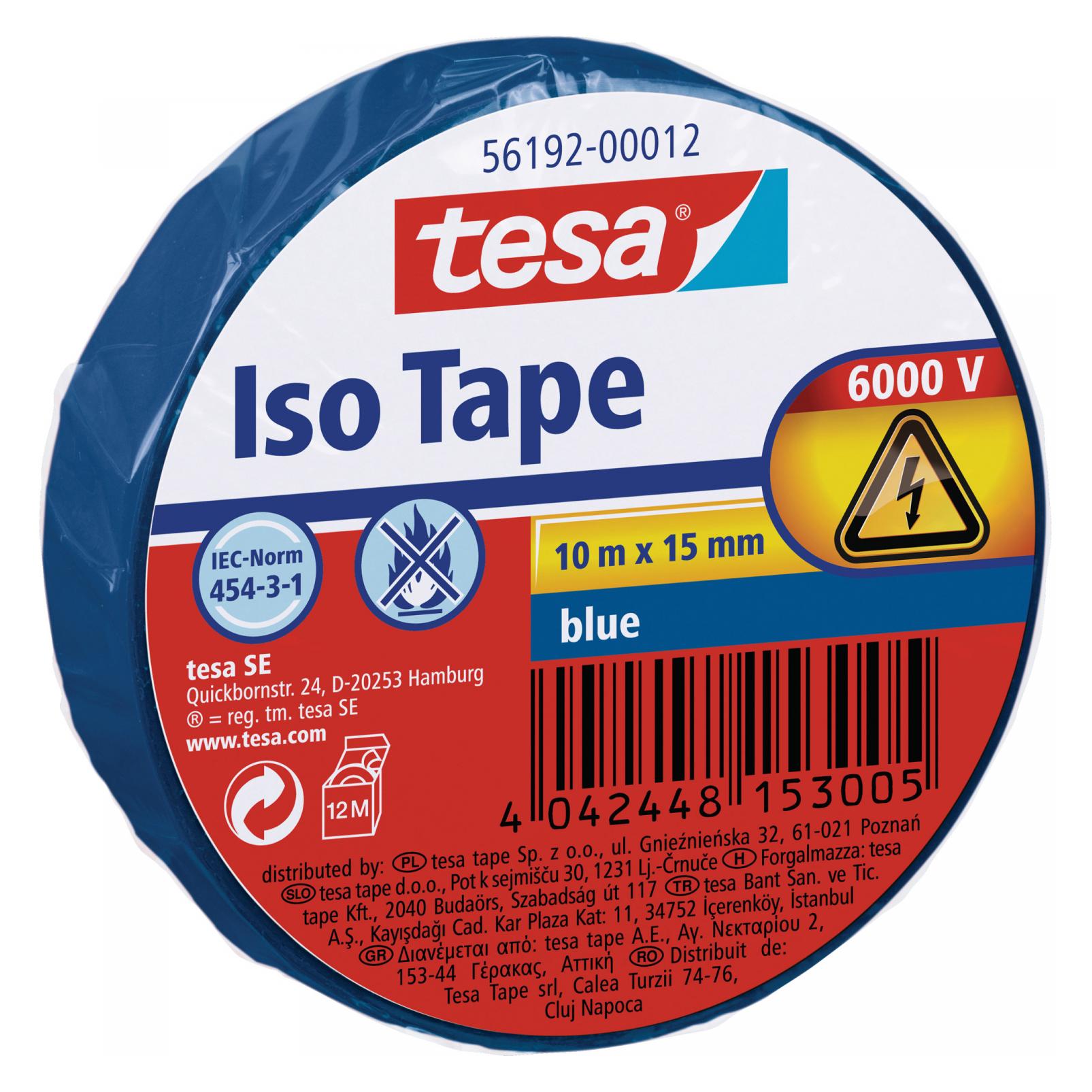 tesa Elektro Isolierband, hitzebeständiges Klebeband zum Isolieren, Reparieren & Bündeln (15 mm) (56192-00012-22)