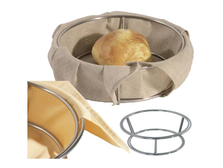 Contacto Brotkorb aus Draht, 21 cm zum Einspannen von Tüchern - Material: Edelstahl - 547