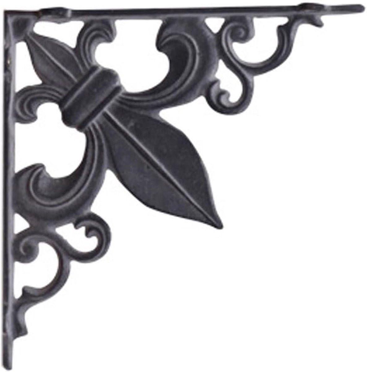 Plankdrager Gietijzer Muursteun Decoratief Antiek Grijs 19x19 cm