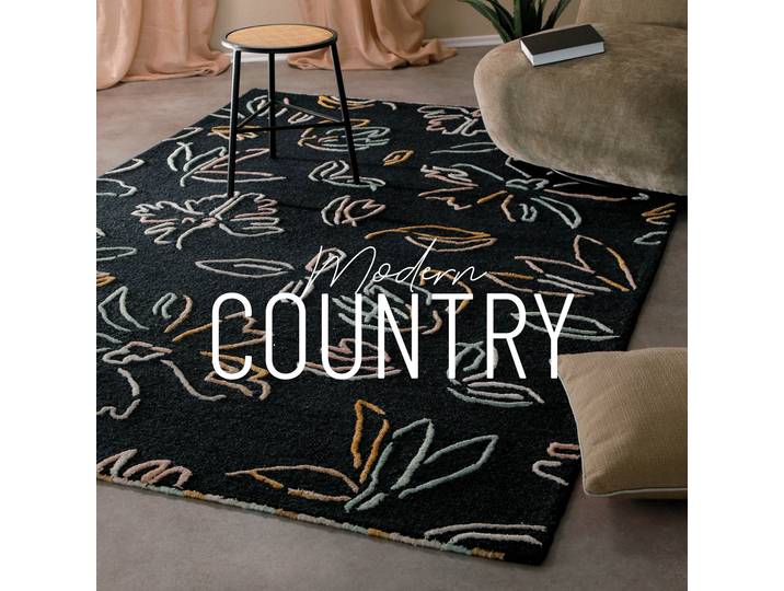 Wecon home Vee rechteckig 10 mm Höhe Wollteppich, floral, hochwertig, pflegeleicht, modern, handgetuftet