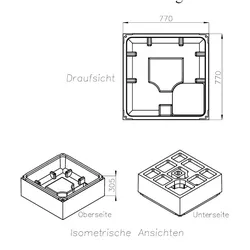 Neuesbad Wannenträger für Standard 80x80x15 SD20000