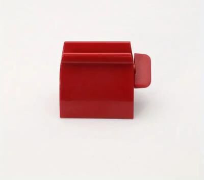 Inspired Living Toothpaste Tube Squeezer Roller Stand Easy No Waste Toothpaste Roller & Bathroom Organizer red