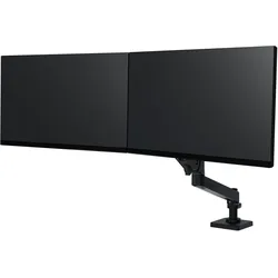 Ergotron LX PRO ARM DUAL DIRECT DESK MOUNT black (Tisch, 27", 8.50 kg), Monitor Halterung, Schwarz