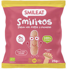 Smileat Smilitos Snack Bio Ecológico Morango e Banana 25 gr