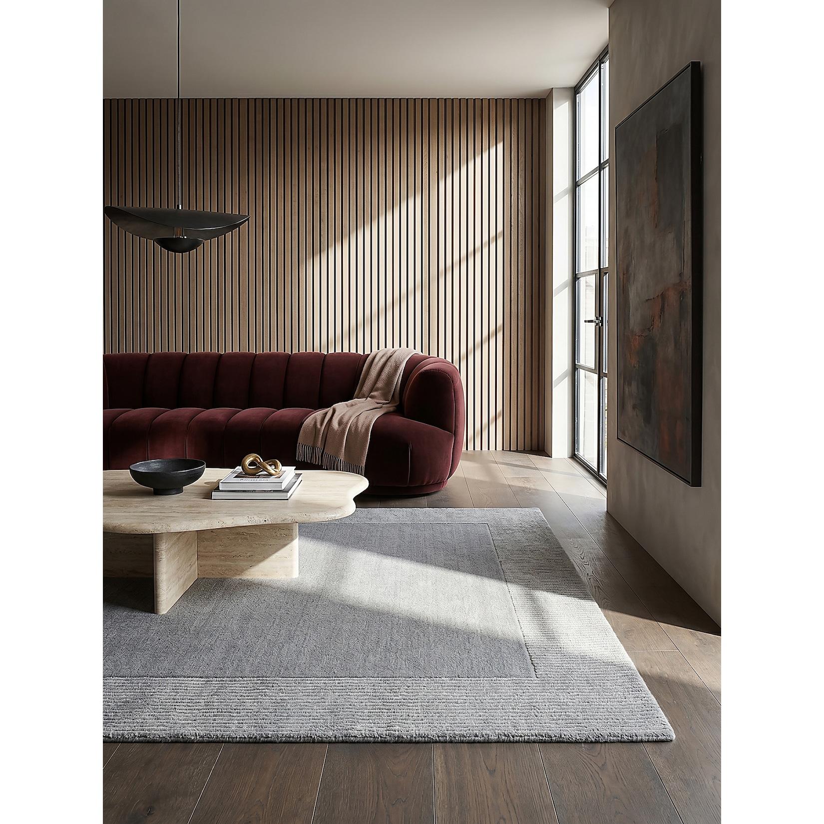 Wollteppich uni Grau meliert 160 x 230 cm - MOLE Kadima Design