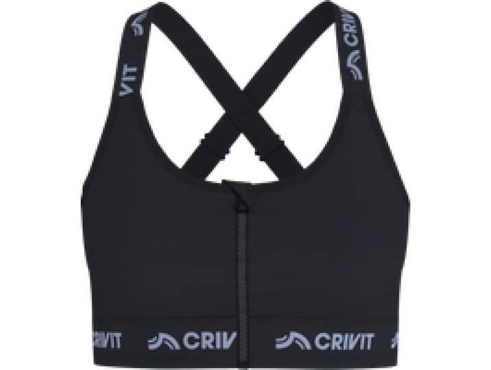 CRIVIT Brassière de sport femme (Noir, XL(46/48))