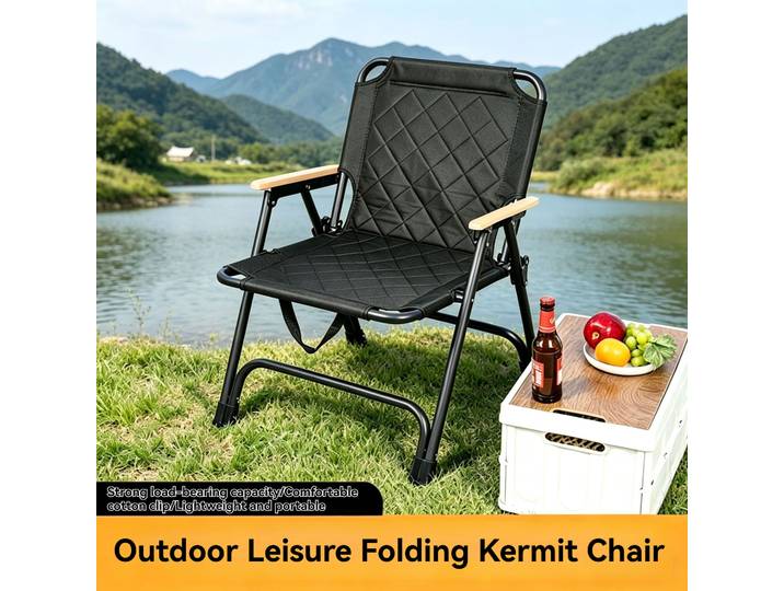 Chaise pliante portable Kemet pour l'extérieur, chaise de camping, chaise de repas épaissie, chaise de pêche et de bord de mer