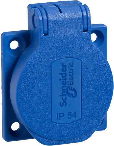 Schneider Electric PKS51B Einbau-Steckdose IP54, IK08 Blau