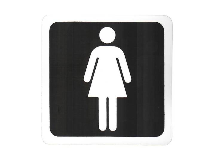 Schild Damen Weiss 7.5 cm