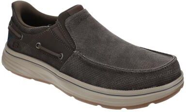 Skechers USA Troutt-Rustic (Men's) Casual Shoes in Brown, Size 10 M, Fabric/Memory Foam
