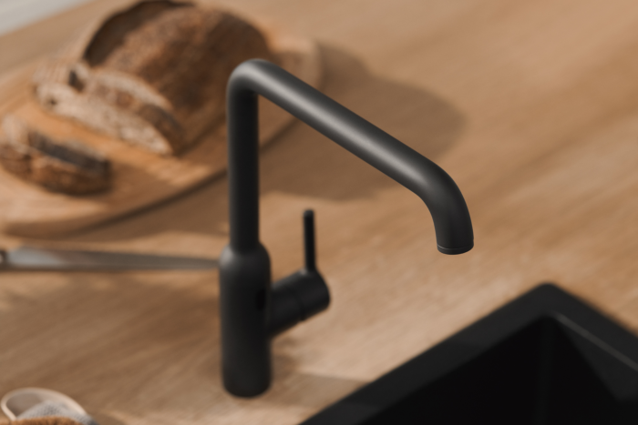 HANSAVANTIS Style Küchenarmatur 5422110733 seitenbedient, Niederdruck, Ausladung 255mm, mattschwarz