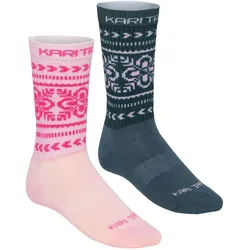 Kari Traa, Damen, Sportsocken, Puffin Sock 2Pk (40 - 41), Blau, Rosa