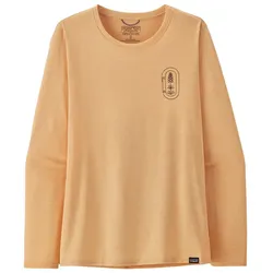 Patagonia W's Long-Sleeved Capilene® Cool Daily Graphic Lands Damen Langarmshirt sandy melon x-dye XL