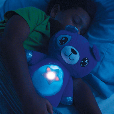 Playful Picks Stuffed Animal With Light Projector   Comforting Toy Plush Toy Night Light   Soothing Bedtime Plush Light Blue