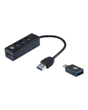 Conceptronic USB-Hub 4Port USB3.0 -> USB 3.0+USB-C Adapter Hub 4-Port Typ C (HUBBIES04B)