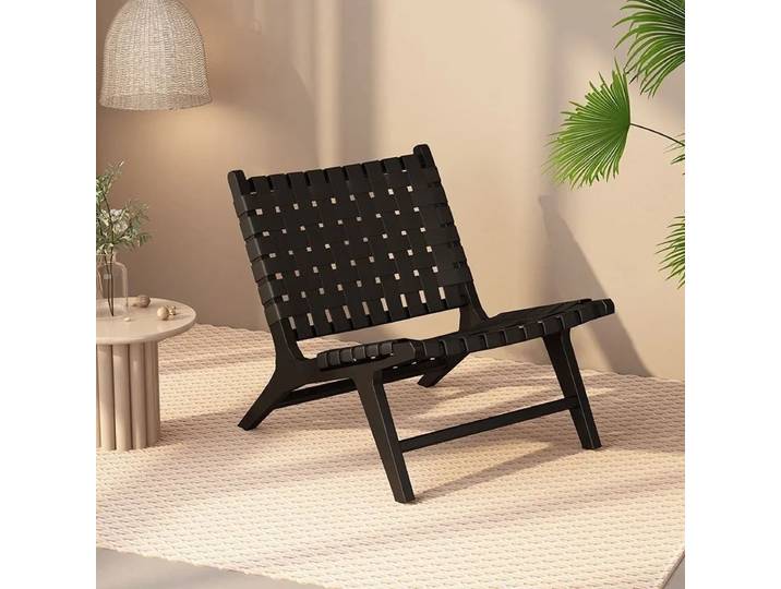 Chaise longue en bois massif tissé en corde, chaise de loisirs de balcon nordique, fauteuil paresseux Wabi-Sabi pour petits espaces et décoration de chambre à coucher