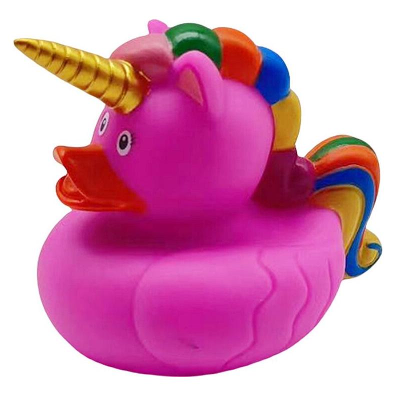Lean Toys Kaczuszka Jednorożec Zabawka Do Kąpieli Tęczowa Grzywa Ogon Różowa (54557415)
