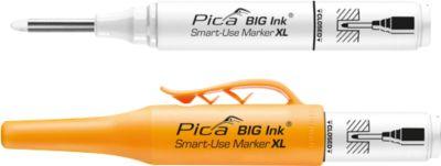 Permanentmarker Pica BIG Ink Marker XL, für glatte & trockene Oberflächen, Spezial-Schreibspitze, wisch- & wasserfest, Schreibfarbe weiß