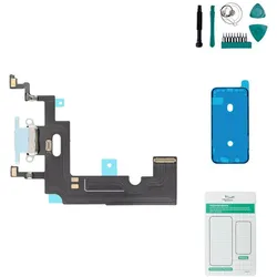 iPhone XR Ladebuchse blau - Set