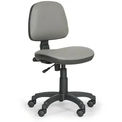 Arbeitsstuhl MILANO ohne Armlehnen, Dauerkontakt, grau