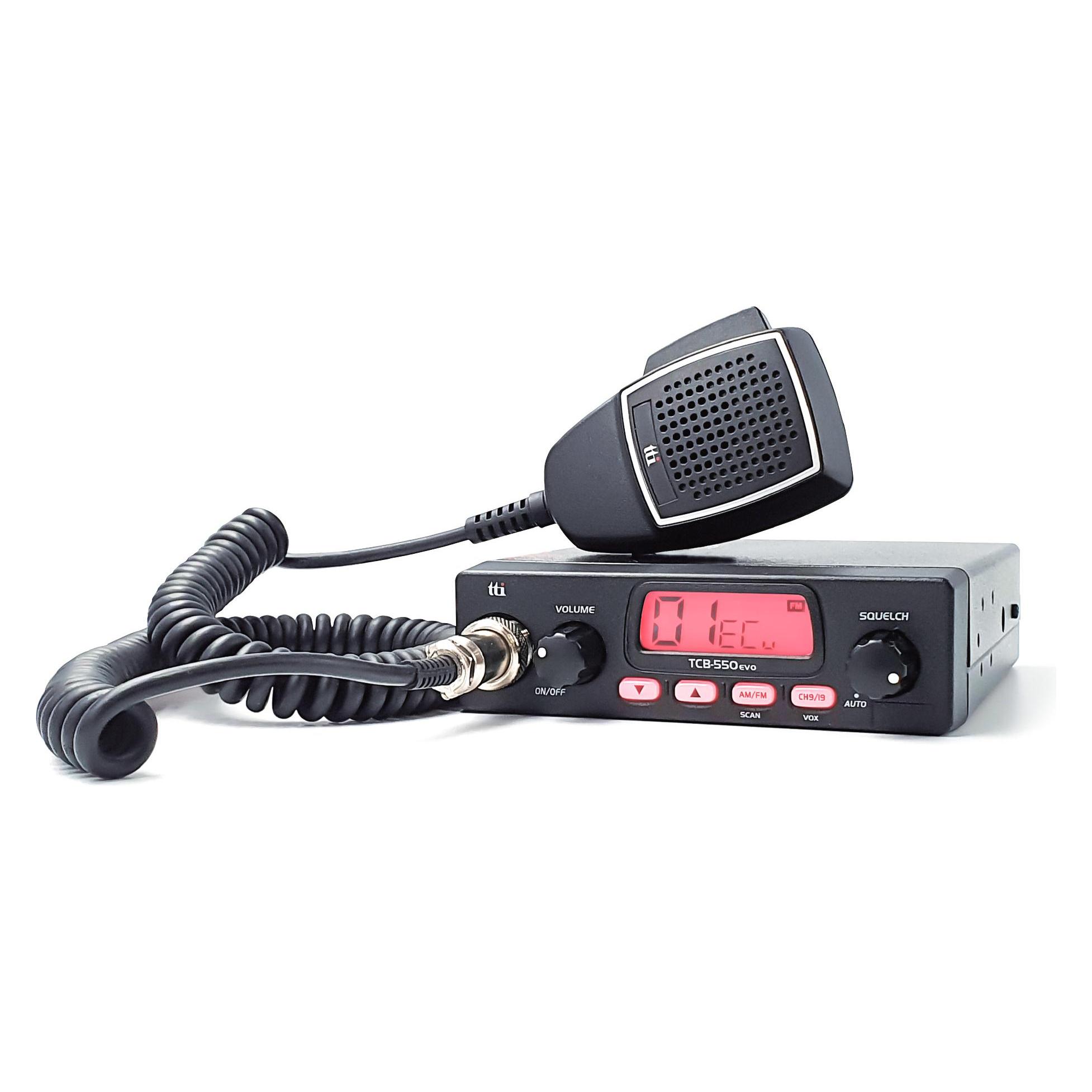 Aim TTi CB-Funkgerät TTi TCB-550 EVO, DSS, VOX, NB-Filter, Scan, mehrfarbiger Bildschirm, 12-24 V (43698005)
