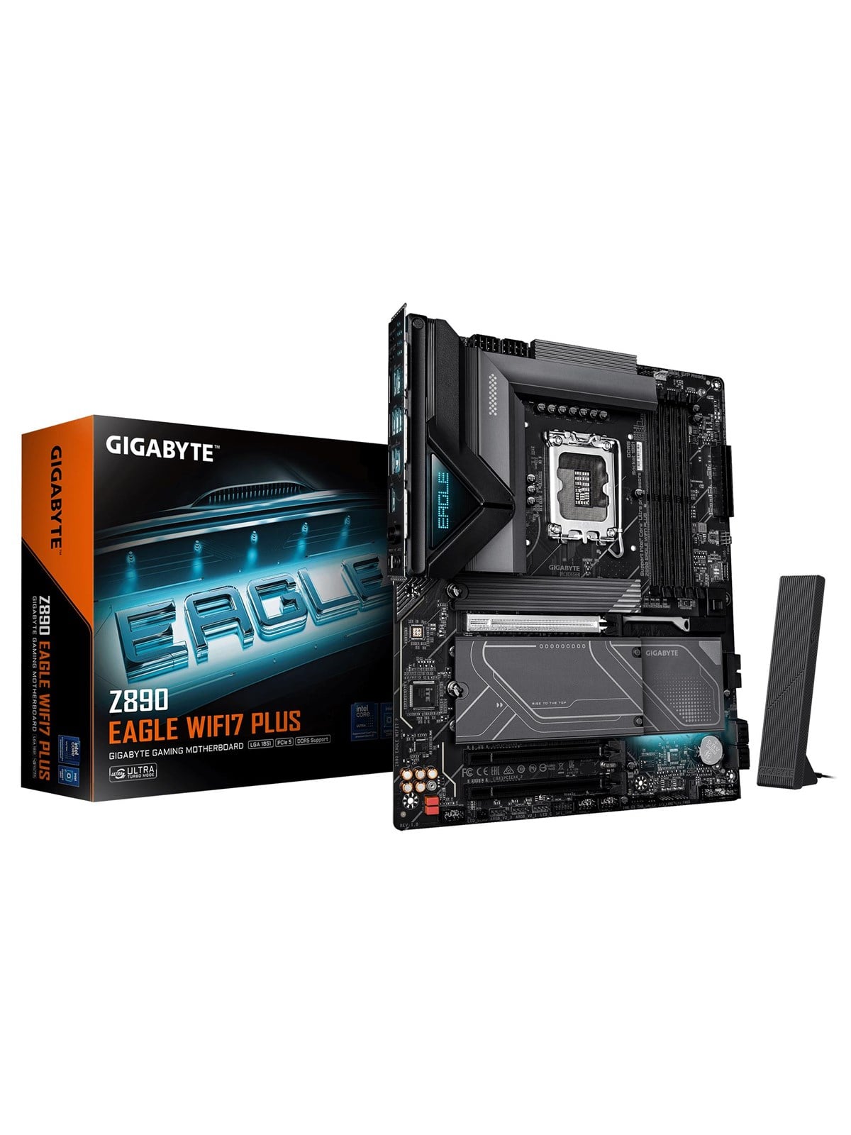 GIGABYTE Z890 EAGLE WIFI7 PLUS Mainboard - Intel Z890 - Intel LGA1851 - DDR5 RAM - ATX