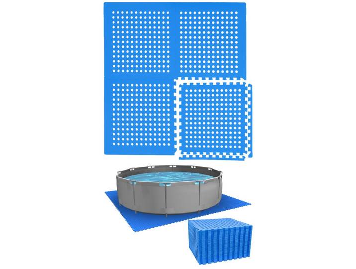 POOLMATTEN für 305 cm Pool - 36 EVA Matten 62 cm Blau