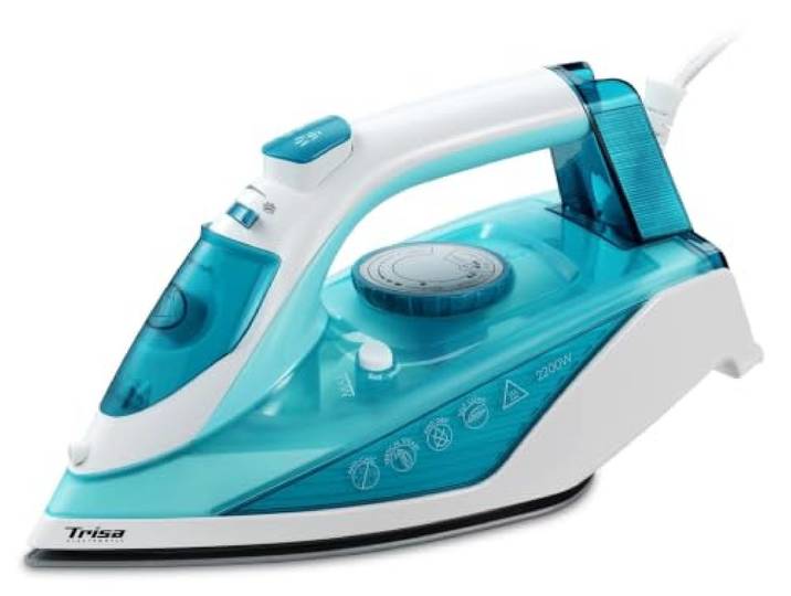 Trisa Comfort Steam Dampfbügeleisen 2200W, Keramiksohle & Anti-Kalk, Türkis