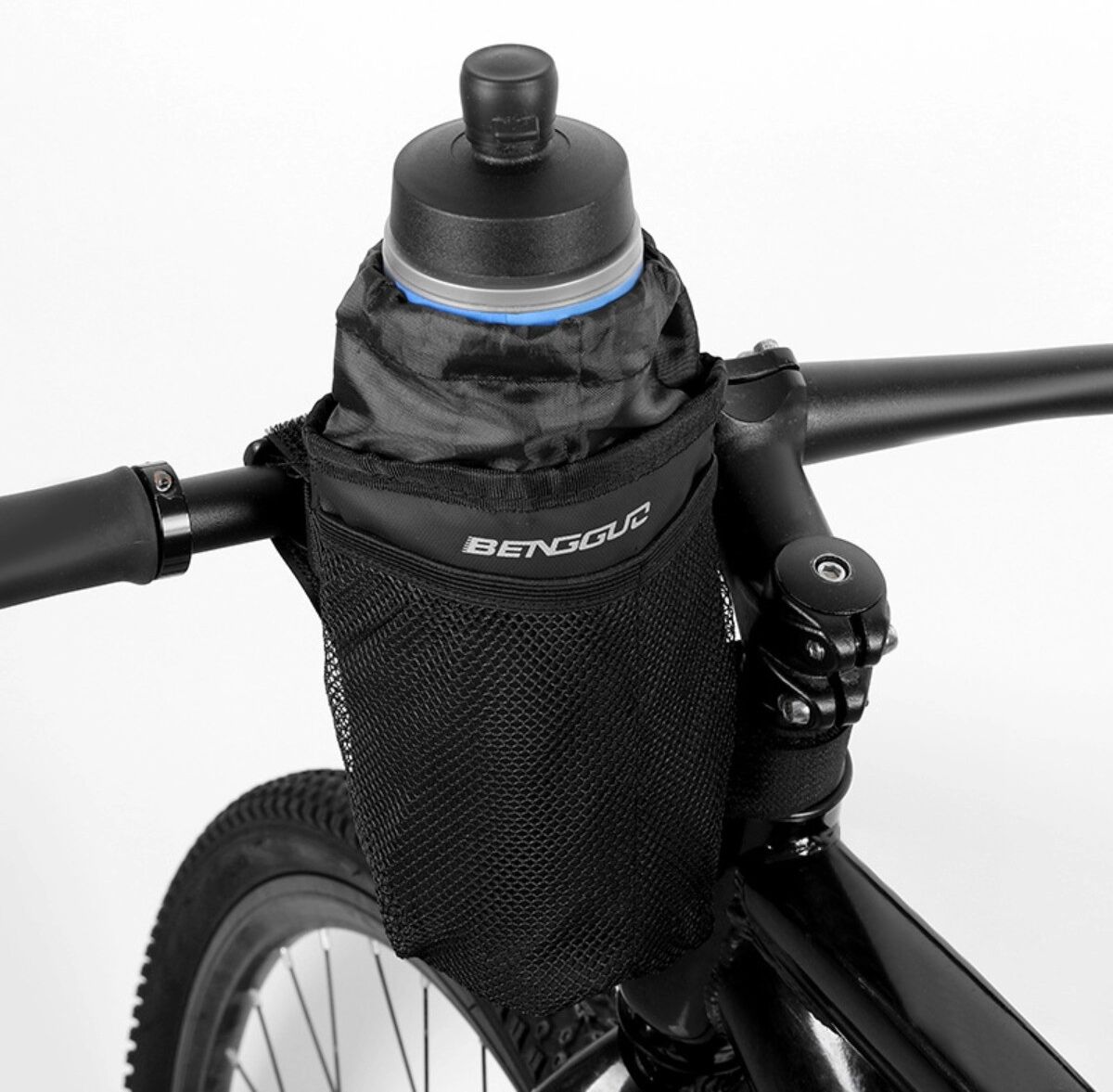 INF Hängende isolierte Fahrrad-Flaschentasche mit Aluminiumauskleidung und verstellbarer Befestigung
